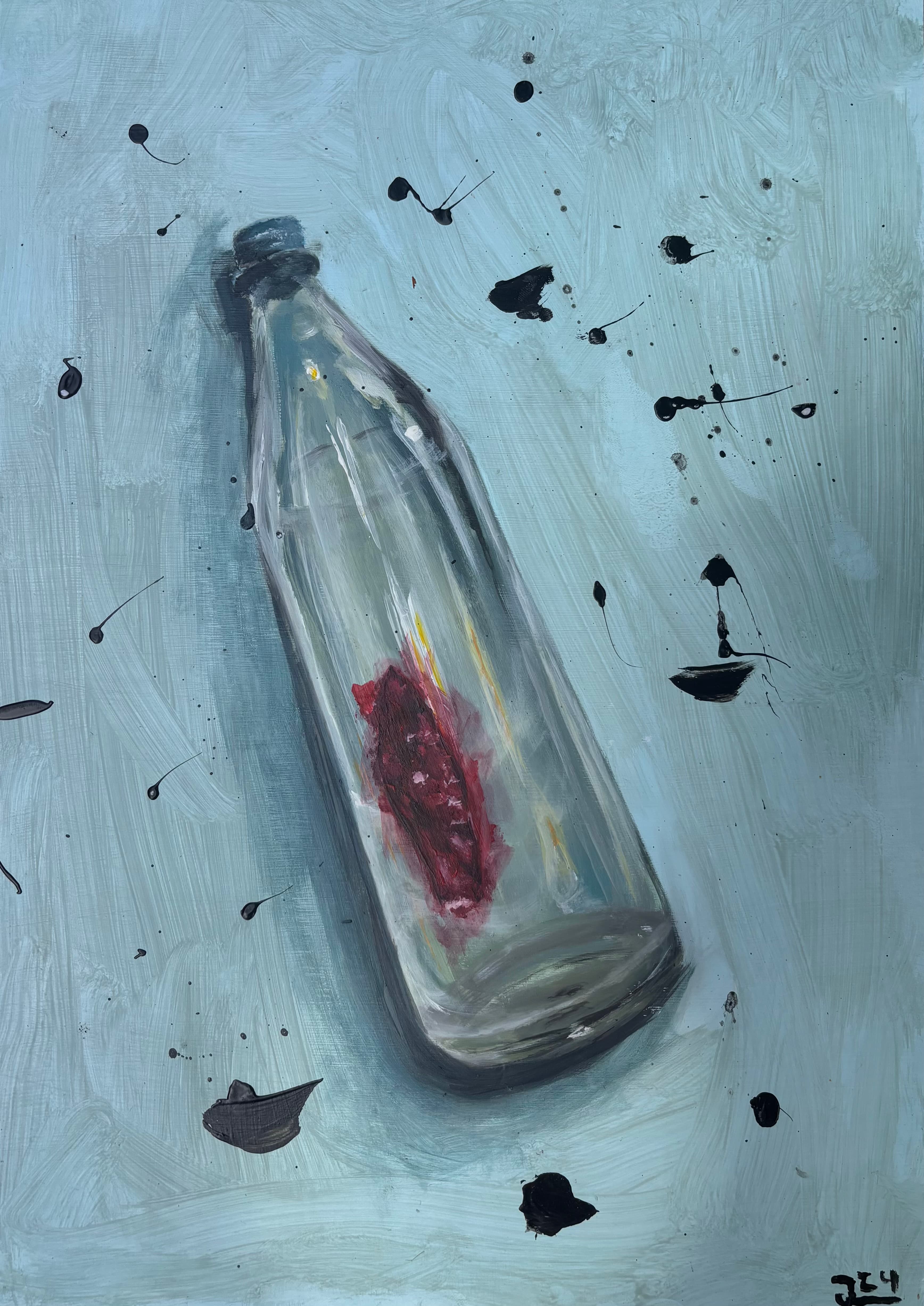 Broken glass | 2024 | 42x29,7 | Acrylics on paper