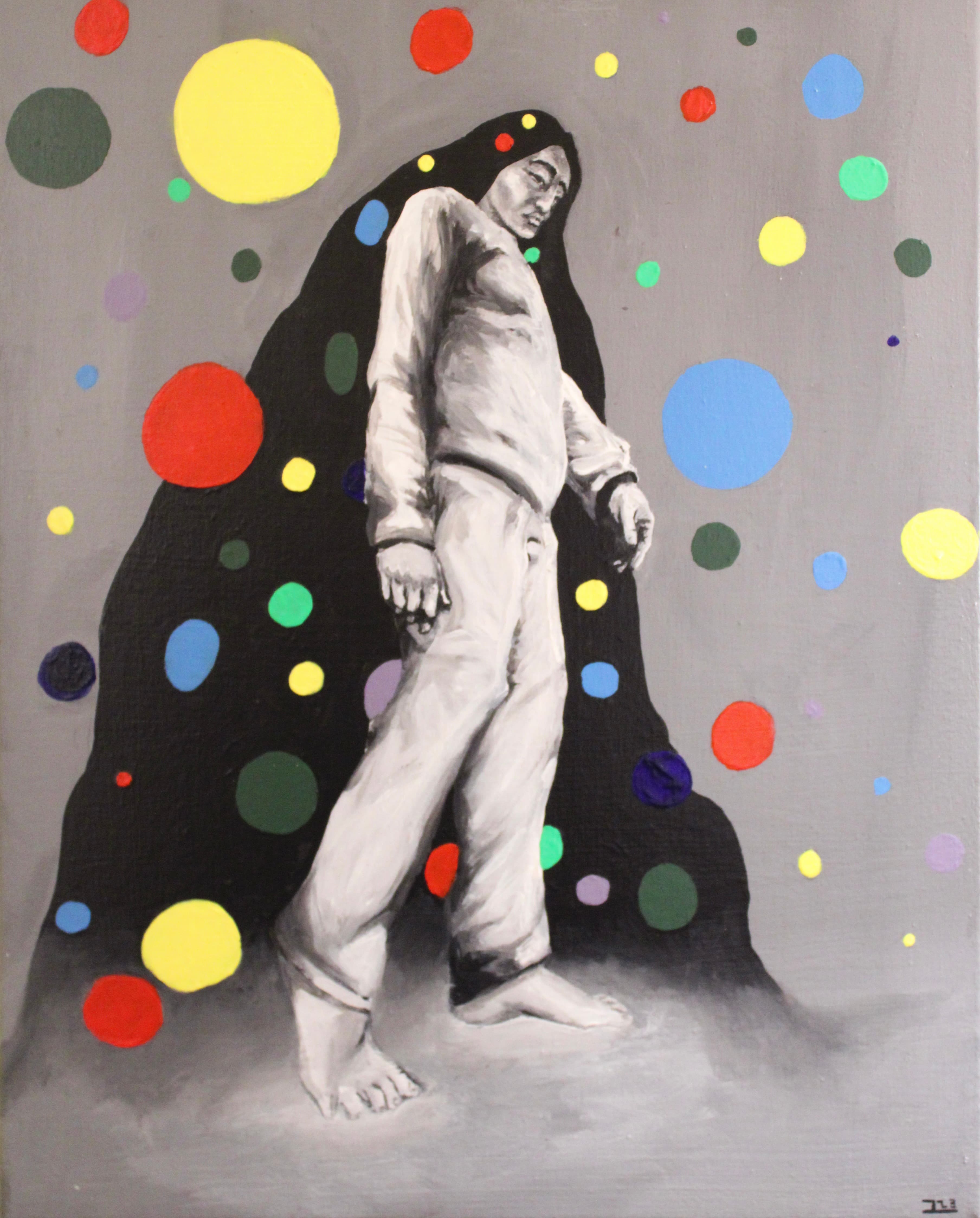 Giants of Grief | 2024 | 50x40 | Acrylics on canvas